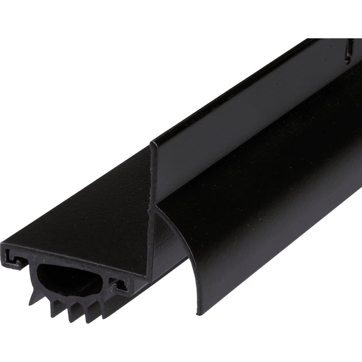 Image of M-D 1-3/8 In. x 1-3/32 In. x 36 In. Matte Black Aluminum L-Shaped Door Bottom with Drip Cap