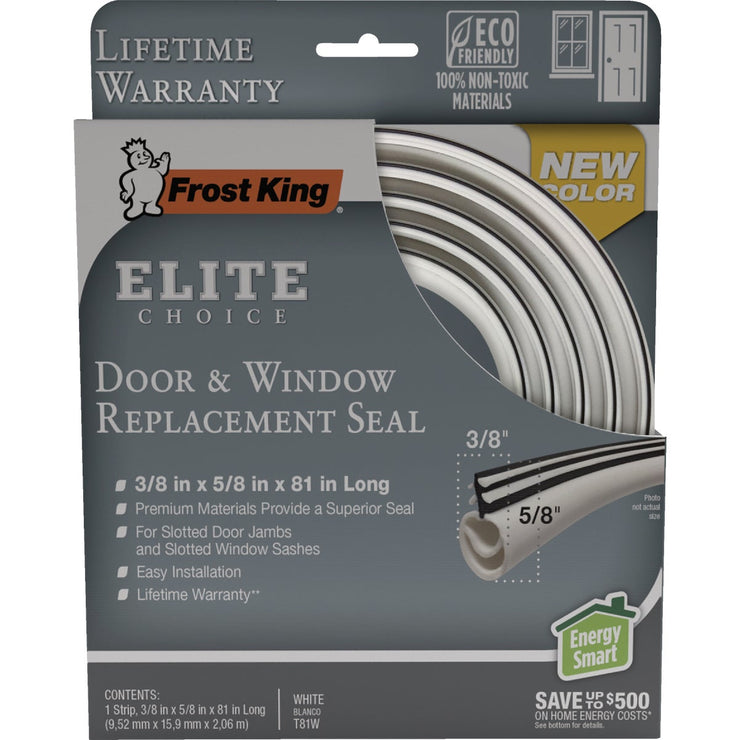 Image of Frost King 3/8 In. x 5/8 In. x 81 In. White Door & Window Replacement Seal