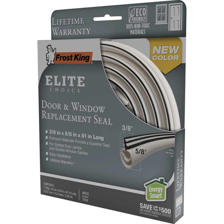 Image of Frost King 3/8 In. x 5/8 In. x 81 In. White Door & Window Replacement Seal