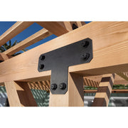 Image of Simpson Strong-Tie Outdoor Accents Avant Collection 6 In. x 6 In. ZMAX Black Powder-Coated T Strap