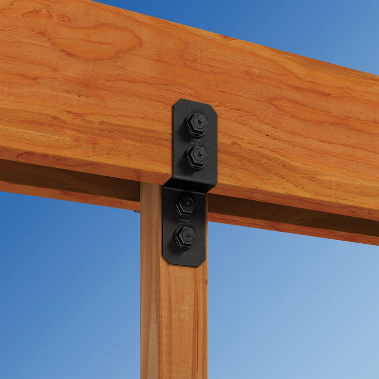 Image of Simpson Strong-Tie Outdoor Accents Avant Collection 2x 4 In. ZMAX Black Powder-Coated Deck Joist Tie