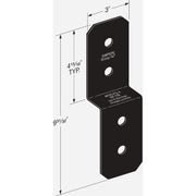 Image of Simpson Strong-Tie Outdoor Accents Avant Collection 2x 4 In. ZMAX Black Powder-Coated Deck Joist Tie