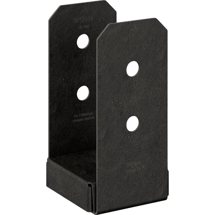 Image of Simpson Strong-Tie Outdoor Accents Avant Collection 4 In. x 4 In. ZMAX Black Powder-Coated Post Base