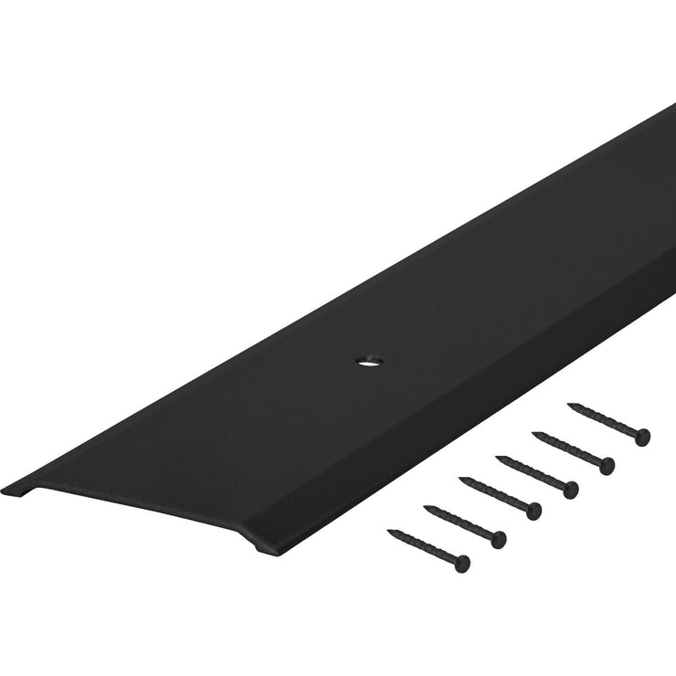 Image of M-D Flat 1-3/4 In. x 1/8 In. x 36 In. Aluminum and Vinyl Matte Black Threshold