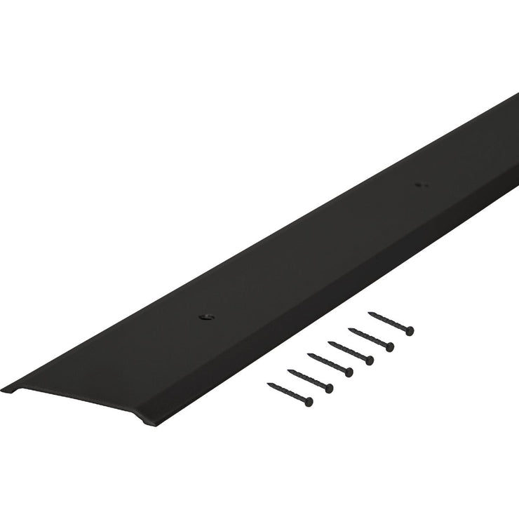 Image of M-D Flat 1-3/4 In. x 1/8 In. x 36 In. Aluminum and Vinyl Matte Black Threshold