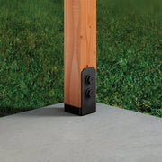 Image of Simpson Strong-Tie Outdoor Accents Avant Collection 4 In. x 4 In. Rough ZMAX Black Powder-Coated Post Base