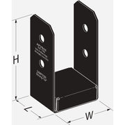 Image of Simpson Strong-Tie Outdoor Accents Avant Collection 4 In. x 4 In. Rough ZMAX Black Powder-Coated Post Base