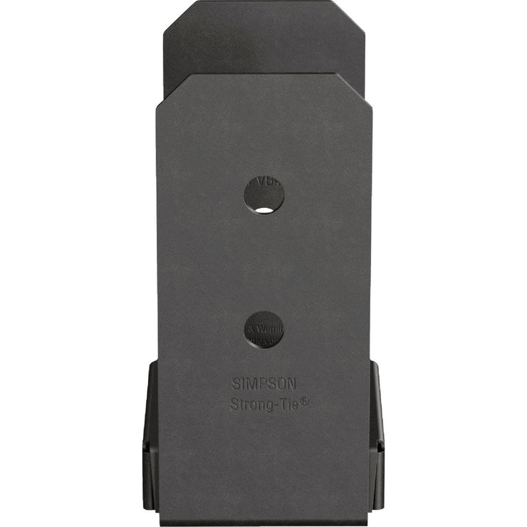 Image of Simpson Strong-Tie Outdoor Accents Avant Collection 4 In. x 4 In. Rough ZMAX Black Powder-Coated Post Base