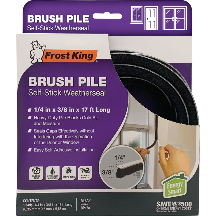 Image of Frost King 1/4 In. x 3/8 In. x 17 Ft. Brush Pile Self-Stick Weatherseal