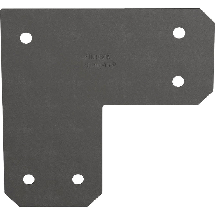 Image of Simpson Strong-Tie Outdoor Accents Avant Collection 6 In. x 6 In. ZMAX Black Powder-Coated L Strap