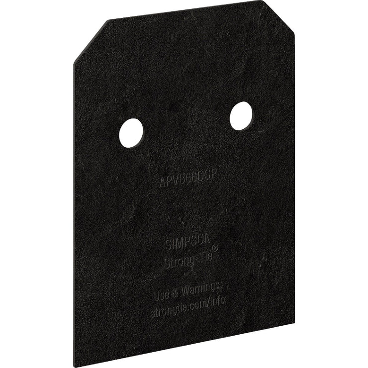 Image of Simpson Strong-Tie Outdoor Accents Avant Collection 6x ZMAX Black Post Base Side Plate (2-Count)