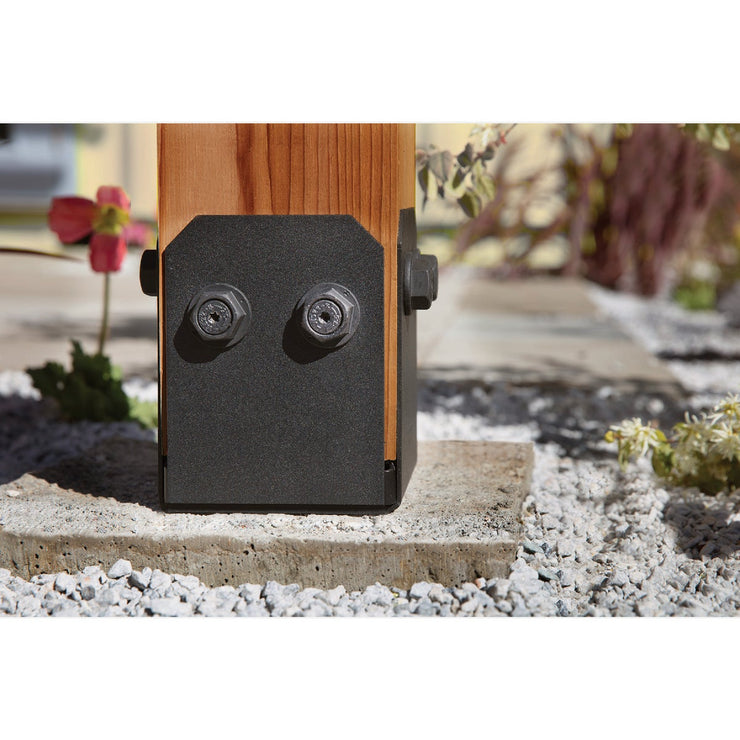 Image of Simpson Strong-Tie Outdoor Accents Avant Collection 6x ZMAX Black Post Base Side Plate (2-Count)