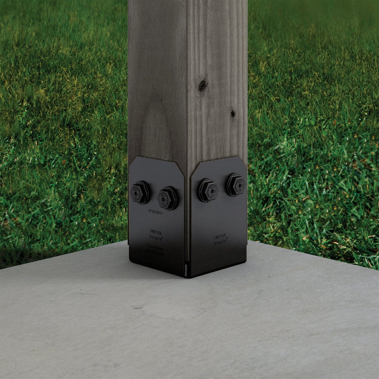 Image of Simpson Strong-Tie Outdoor Accents Avant Collection 6x ZMAX Black Post Base Side Plate (2-Count)