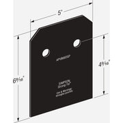 Image of Simpson Strong-Tie Outdoor Accents Avant Collection 6x ZMAX Black Post Base Side Plate (2-Count)