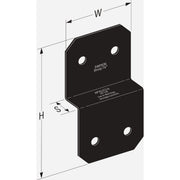 Image of Simpson Strong-Tie Outdoor Accents Avant Collection 2x 6 In. ZMAX Black Powder-Coated Deck Joist Tie