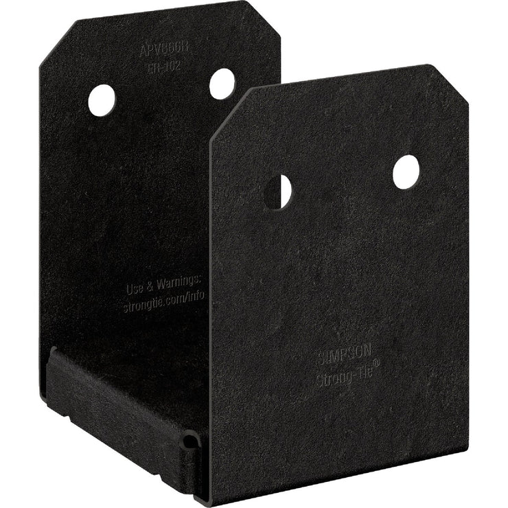 Image of Simpson Strong-Tie Outdoor Accents Avant Collection 6 In x 6 In. Rough ZMAX Black Powder-Coated Post Base