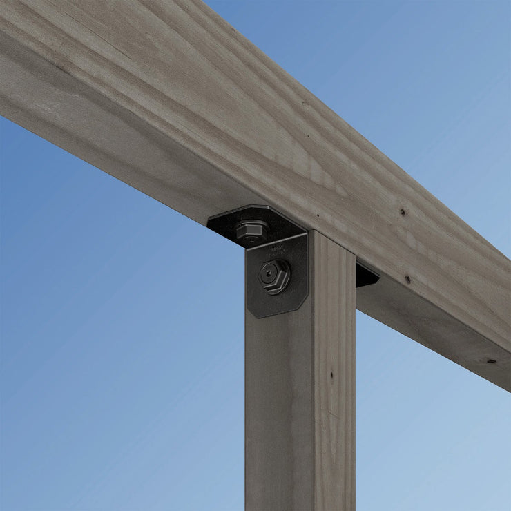 Image of Simpson Strong-Tie Outdoor Accents Avant Collection ZMAX Black Powder-Coated 4 x 90 Deg. 12 Ga. Framing Angle