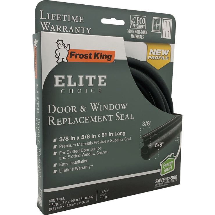 Image of Frost King 3/8 In. x 5/8 In. x 81 In. Black Door & Window Replacement Seal