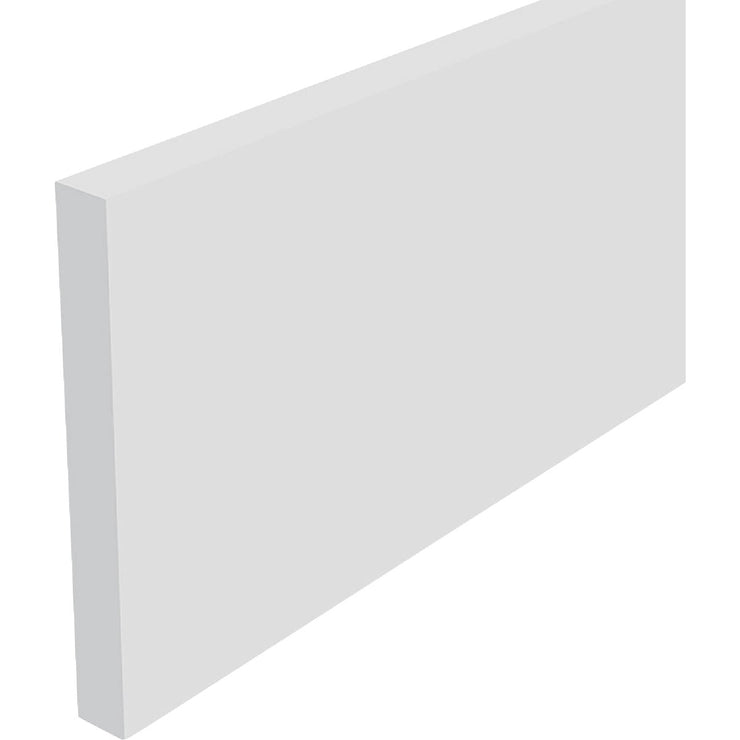 Image of Westlake Royal Building Products Craftsman 1-1/2 In. W. x 3/8 In. H. x 8 Ft. White PVC Flat Trim