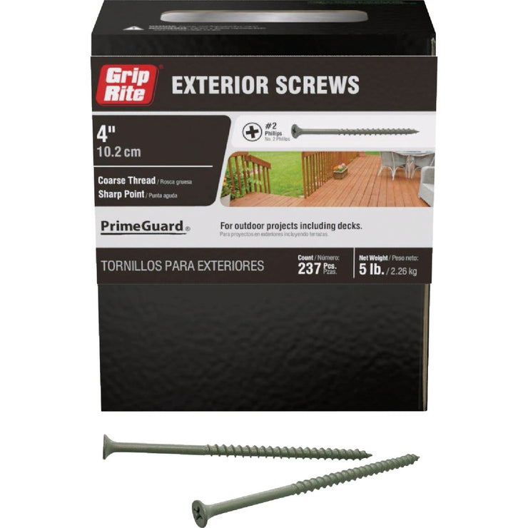 Image of Grip-Rite PrimeGuard Ten 4 In. Exterior Screw (5 Lb.)