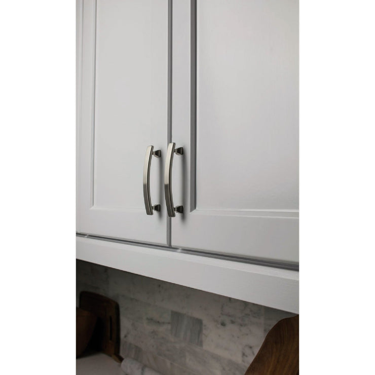 Image of KasaWare 4 In. Overall Length Satin Nickel Flared Foot Square Pull (2-Pack)