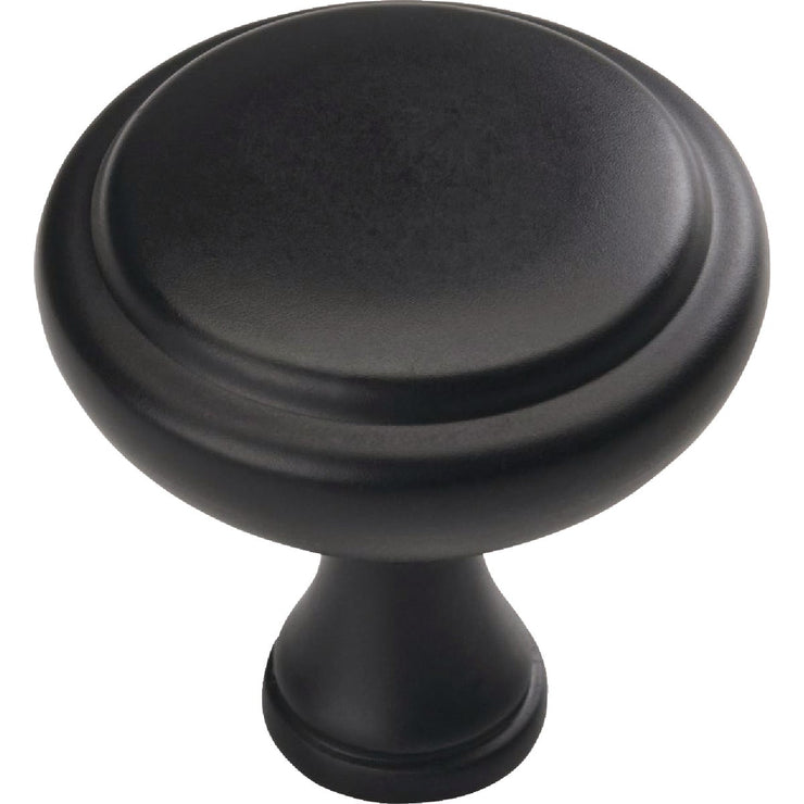 Image of Amerock Arden 1.25 In. Dia. Round Matte Black Cabinet Knob