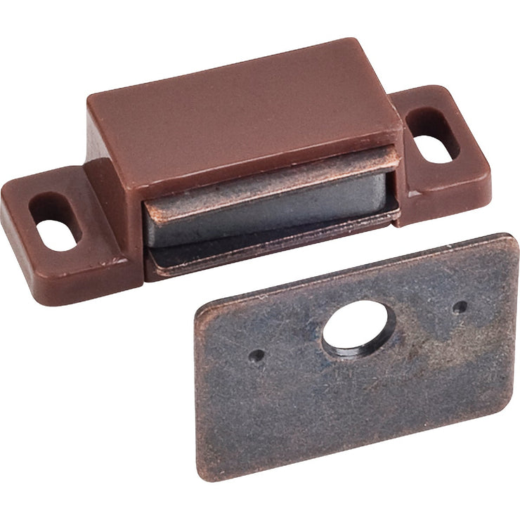 Image of Hardware Resources 15 Lb. Capacity Brown/Bronze Single Magnetic Catch