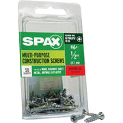 Image of SPAX 6 x 1/2 In. Flat Head Unidrive (Combo Drive) Zinc (Interior) Wood Screw (50-Count)