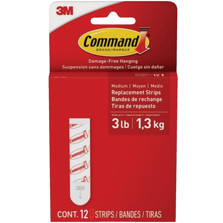 Image of 3M Command Medium Adhesive Strips, 12 Strips