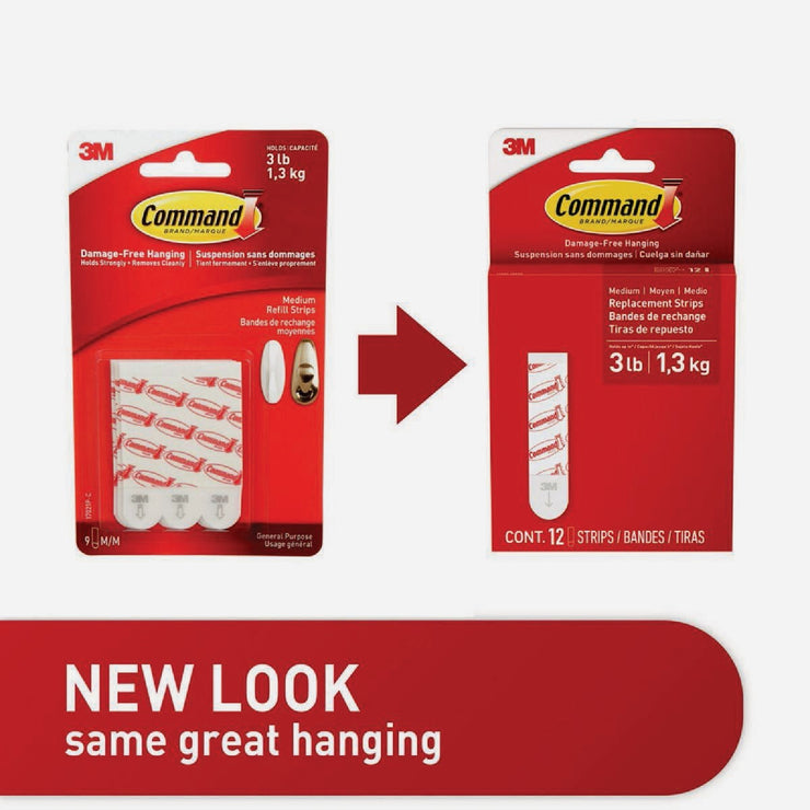 Image of 3M Command Medium Adhesive Strips, 12 Strips