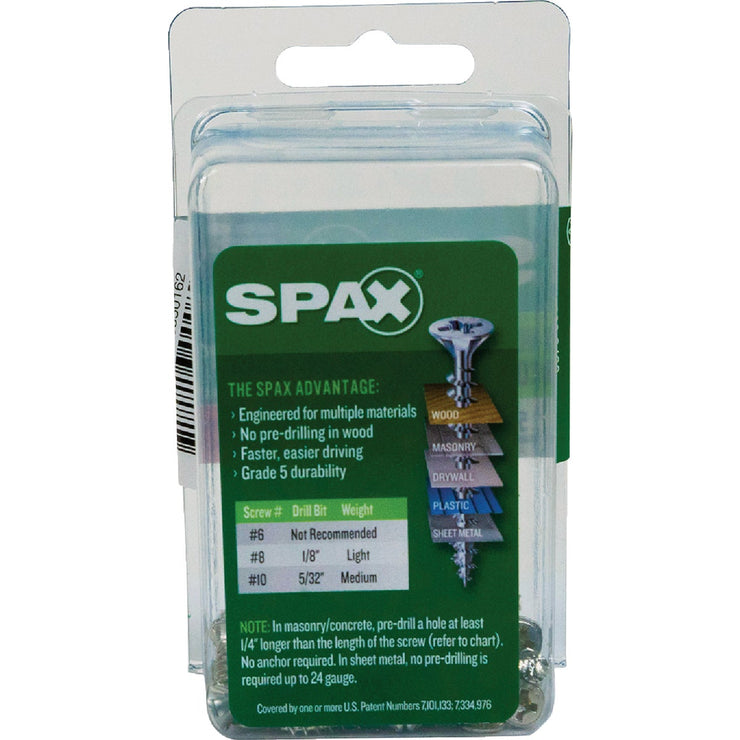 Image of SPAX 6 x 5/8 In. Flat Head Unidrive (Combo Drive) Zinc (Interior) Wood Screw (50-Count)