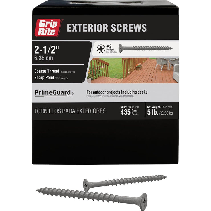 Image of Grip-Rite PrimeGuard Ten 2-1/2 In. Exterior Screw (5 Lb.)
