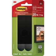 Image of Command 20 Lb. Picture Hanging Strips, Black, 4 Pairs