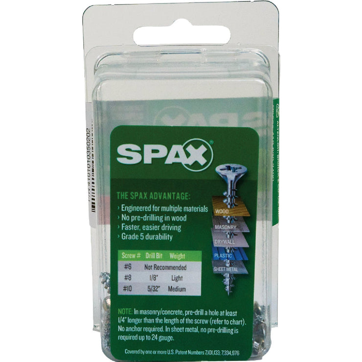 Image of SPAX 6 x 3/4 In. Flat Head Unidrive (Combo Drive) Zinc (Interior) Wood Screw (45-Count)