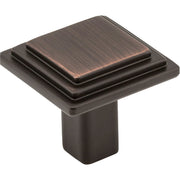 Image of Elements Calloway 1-1/8 In. Length Brushed Oil Rubbed Bronze Square Knob