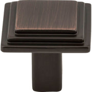 Image of Elements Calloway 1-1/8 In. Length Brushed Oil Rubbed Bronze Square Knob