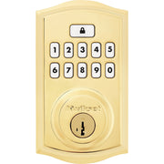 Image of Kwikset Signature Series Traditional SmartCode Brass Electronic Deadbolt