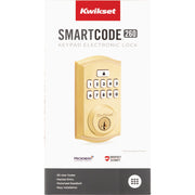 Image of Kwikset Signature Series Traditional SmartCode Brass Electronic Deadbolt