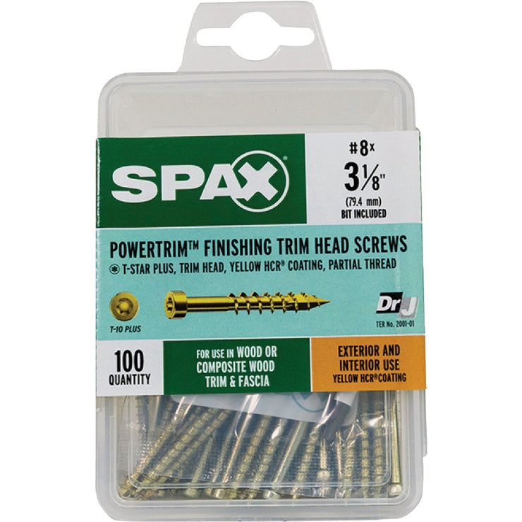 Image of SPAX 8 x 3-1/8 In. PT HCR (Exterior Rated) Yellow Trim Screw (100-Count)
