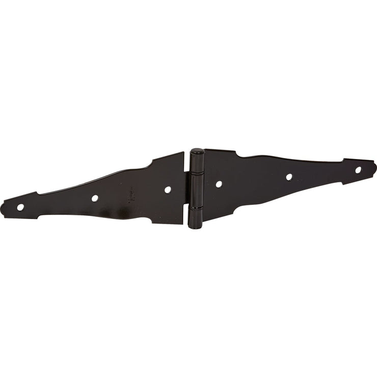 Image of National 6 In. Black Full Surface Ornamental Strap Hinge 