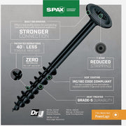 Image of SPAX 5/16 x 5 In. PowerLag Washer Head T-40 HCR (Exterior Rated) Lag Screw Contractor Pax (50-Count)