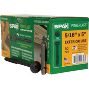 Image of SPAX 5/16 x 5 In. PowerLag Washer Head T-40 HCR (Exterior Rated) Lag Screw Contractor Pax (50-Count)
