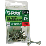 Image of SPAX 6 x 1-1/4 In. Flat Head Unidrive (Combo Drive) Zinc (Interior) Wood Screw (35-Count)