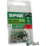 Image of SPAX 8 x 5/8 In. Flat Head Unidrive (Combo Drive) Zinc (Interior) Wood Screw (40-Count)