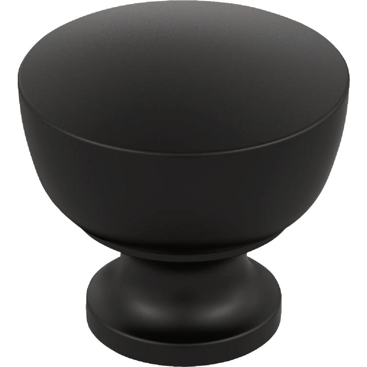 Image of Amerock Chalice 1.25 In. Dia. Round Matte Black Knob