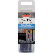 Image of Simpson Strong-Tie Titen Turbo  3/16 in. x 1-3/4 in. 6-Lobe Flat-Head Concrete and Masonry Screw, Blue (8-Qty)