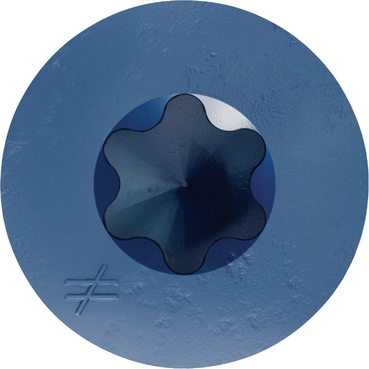 Image of Simpson Strong-Tie Titen Turbo  3/16 in. x 1-3/4 in. 6-Lobe Flat-Head Concrete and Masonry Screw, Blue (8-Qty)