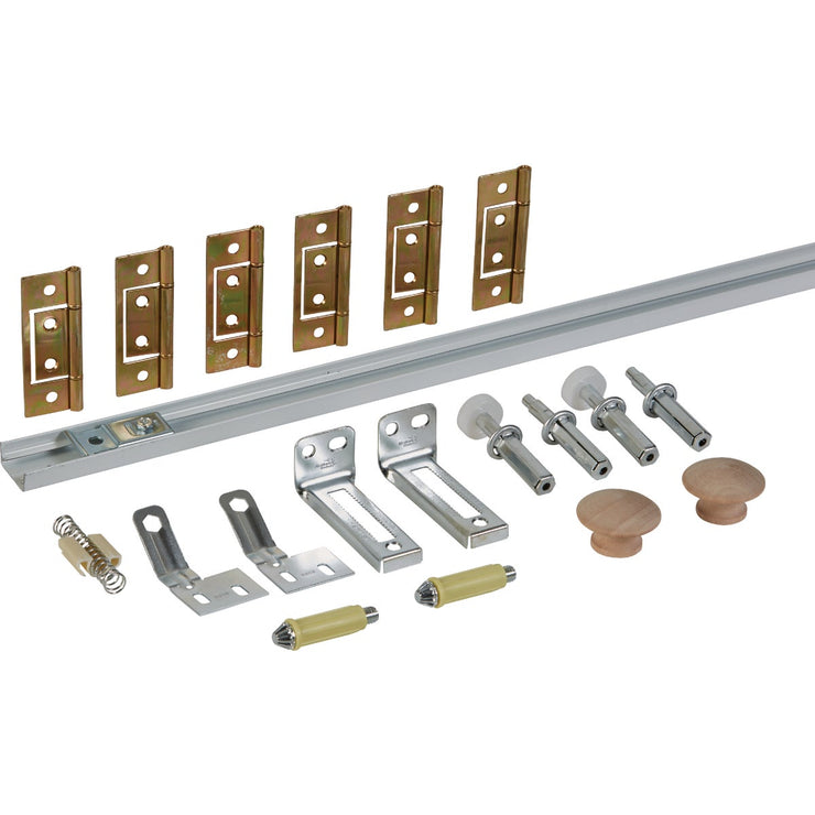 Image of National Hardware 48 In. White Folding Door Hardware Set