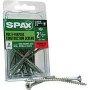 Image of SPAX 8 x 2-1/2 In. Flat Head Unidrive (Combo Drive) Zinc (Interior) Wood Screw (12-Count)