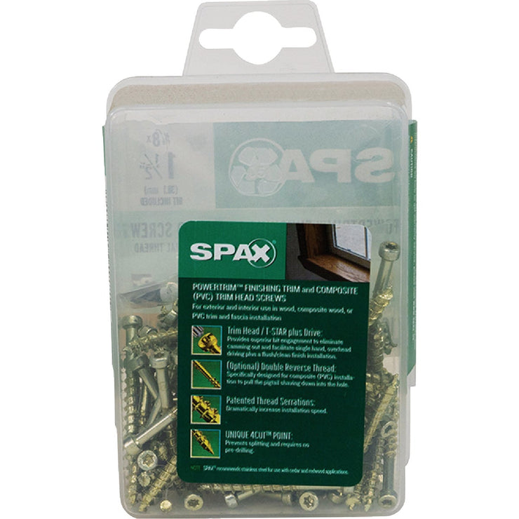 Image of SPAX 8 x 1-1/2 In. PT HCR (Exterior Rated) Yellow Trim Screw (100-Count)